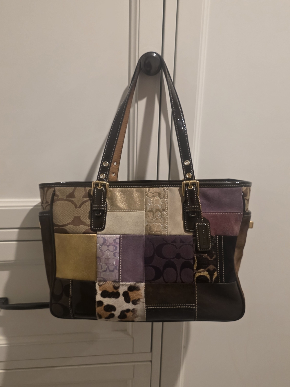Patchwork Coach Tote Bag